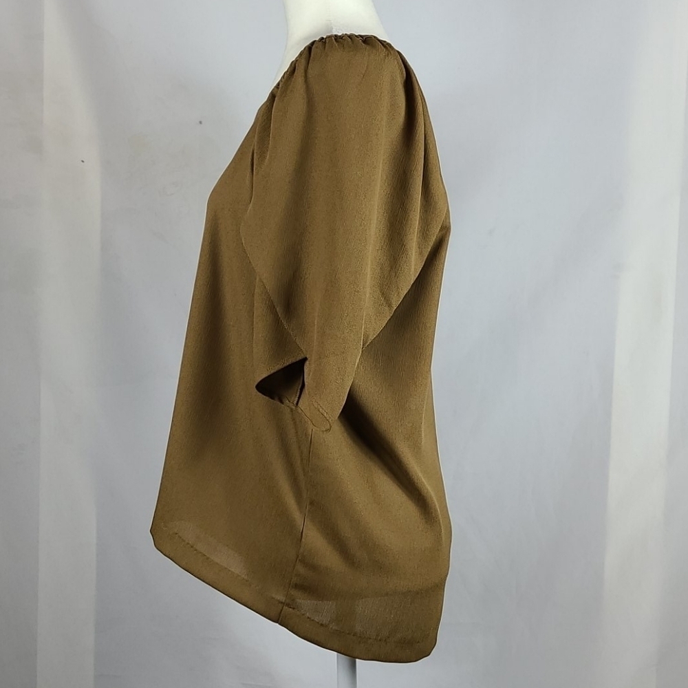 Prologue Olive Square-Neck Dolman Sleeve Blouse - Picture 8 of 13